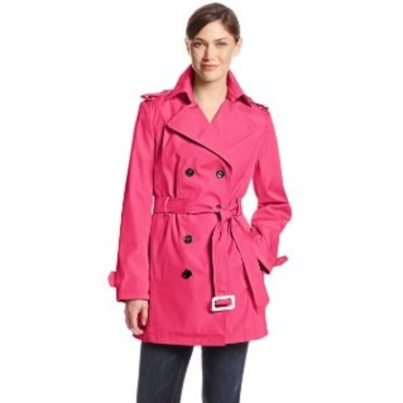 Calvin Klein Jackets & Blazers - Calvin Klein Pink Double Breasted Trench Coat